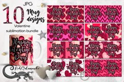 Valentine Mug | 10 Valentine Sublimation Mug glitter designs Product Image 1