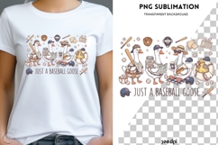 Baseball goose png design for T-shirts Product Image 1