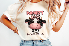 Sarcastic Cow PNG Sublimation Design BUNDLE. Product Image 4