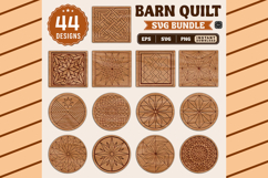 Barn Quilt SVG Bundle - Geometric Farmhouse Wood Sign Product Image 1