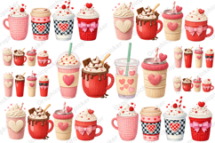 Yarn Valentine Coffee PNG, Valentine Coffee Faux Yarn PNG Product Image 7