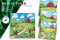 Farm Animal Background Cute Kids Room Pattern Wallpaper_3 Product Image 1
