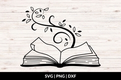 Book With Vines SVG Product Image 1