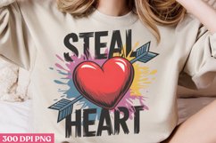Steal heart PNG, Pop Art Valentine Day Clipart PNG Product Image 2