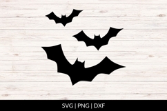 Hand Drawn Flying Bats SVG Product Image 1