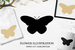 Butterfly silhouette template / butterfly paper cut Product Image 1
