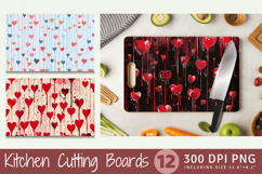 Dripping Loving Hearts Cutting Boards sublimation Design Product Image 1