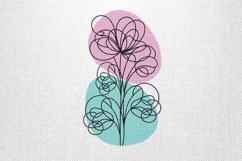 Abstract Minimalist Floral Embroidery Design File Product Image 1