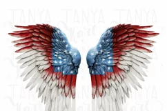 Patriotic Angel Wings PNG Sublimation Design | Independence Product Image 2