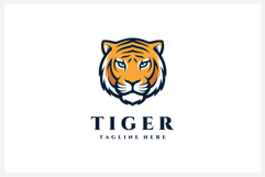Tiger Head Logo Design Vector Illustration Product Image 1
