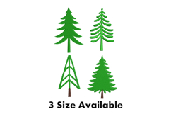 Minimalist Pine Tree Forest Embroidery Design Product Image 1