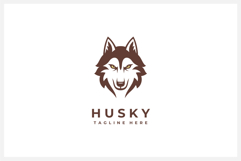 Husky Head Logo Design Vector Illustration Product Image 1