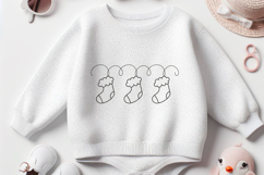 Christmas garland bundle|Bunting line art SVG PNG Product Image 2