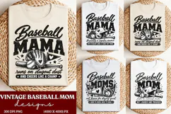 Baseball Mama Dugout Dust PNG, Vintage Baseball Mom Game Day Product Image 1