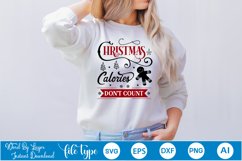 Christmas Calories Don&#039;t Count SVG Design | Christmas SVG Product Image 1