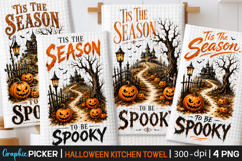 Halloween Kitchen Towel PNG, Tis The Season To Be Spooky PNG Product Image 1