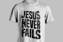 Jesus Never Fails Typography Design Product Image 2