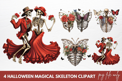 Halloween Magical Skeleton Clipart Product Image 1