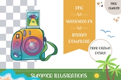 Hand Drawn Camera Illustration, Cartoon Camera PNG Product Image 1