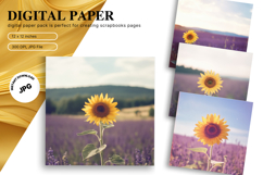 Sunflower Background Wallpaper Digital Paper Wall Art Product Image 1