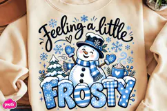 Feeling A Little Frosty PNG, Retro Frosty Christmas PNG Product Image 1