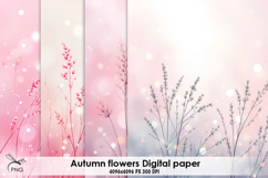 Autumn flowers digital paper Product Image 1