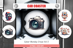 Cyber Monday Craze Car Coaster Product Image 1