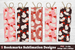 Cute Christmas Cats Printable Bookmark Sublimation Bundle Product Image 1