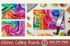 Rainbow Satin Cloth Cutting Boards sublimation Design Product Image 1