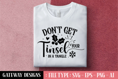 Don&#039;t Get Your Tinsel In A Tangle svg design Product Image 1