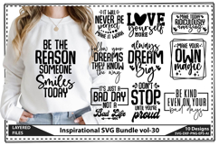 Inspirational SVG Bundle, Positive Quotes Svg, Self Love Svg Product Image 1