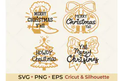 Western Christmas SVG Designs | Merry Christmas Y’all Product Image 1