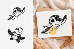 Sea Turtle svg, Baby Turtle Clipart, Cute Sea Turtle svg png Product Image 1