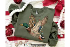 Christmas Mallard PNG | Holiday Lights Mallard Duck PNG Product Image 2