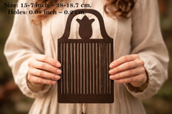 Rigid heddle loom with horse engraving digital file table Product Image 1