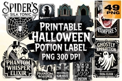 Halloween Potion Label PNG Bundle 49 Product Image 1