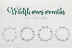 Wildflowers wreaths SVG| Botanical frames Product Image 1
