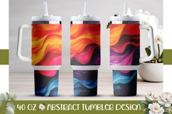 Abstract Tumbler Design, Colorful 40 Oz Tumbler Wrap Product Image 1