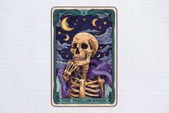 Funny Skeleton Life Tarot Card, The phiilosopher tarot card Product Image 1