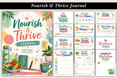 Nourish &amp; Thrive Journal | Printable Wellness Journal Product Image 1