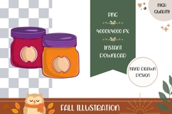 Hand Drawn Fall Illustration, Cartoon Jam PNG Product Image 1
