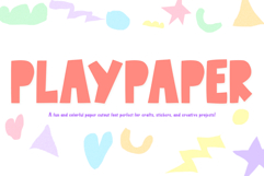 Playpaper! A Paper Cutout Font Product Image 1