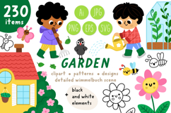 Garden clipart, patterns, backgrounds, designs for kids Product Image 1