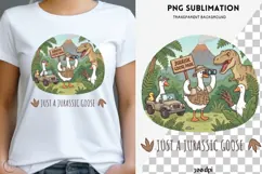 Funny Jurassic Goose PNG | Dinosaur Goose Clipart Product Image 1