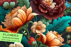 background with flowers, Geometric floral shapes Product Image 1