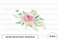 Watercolor flowers bouquet PNG Product Image 1