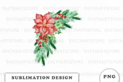Watercolor Christmas Decor sublimation png Product Image 1