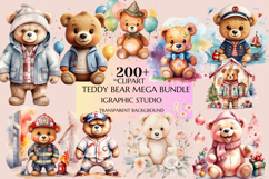 Teddy Bear Mega Bundle, Animals Clipart, Woodland Animal Png Product Image 1