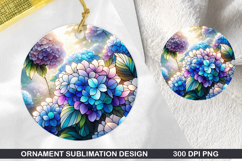 Flower Stained Glass Ornament PNG, Digital Download File Product Image 1