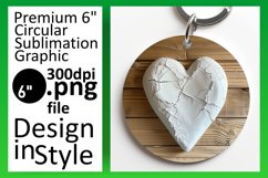 Radiant Love: 3D Wall Ornament Sublimation Product Image 1